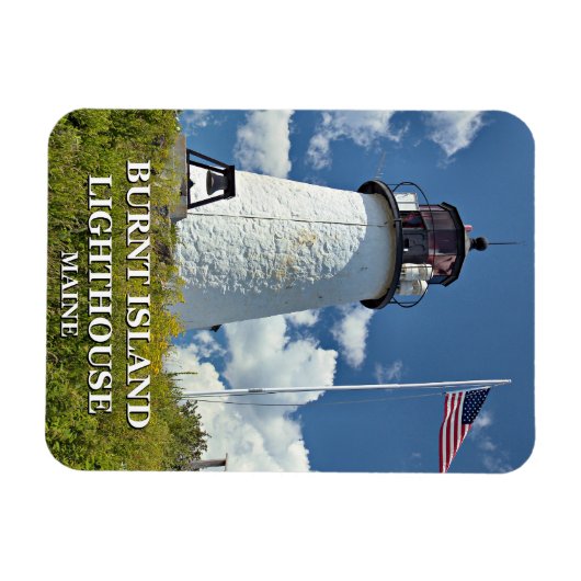 Burnt Island Lighthouse, Maine Photo Magnet Magneet (Horizontaal)