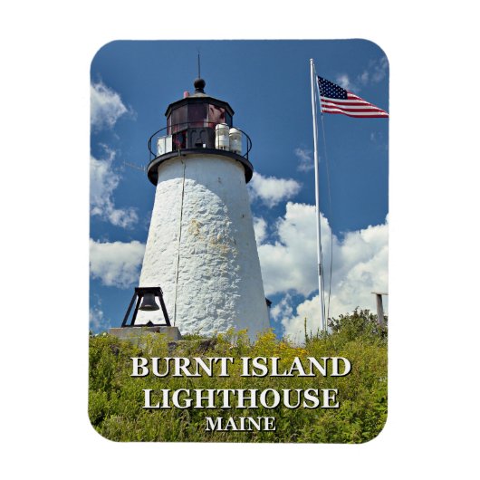 Burnt Island Lighthouse, Maine Photo Magnet Magneet (Verticaal)