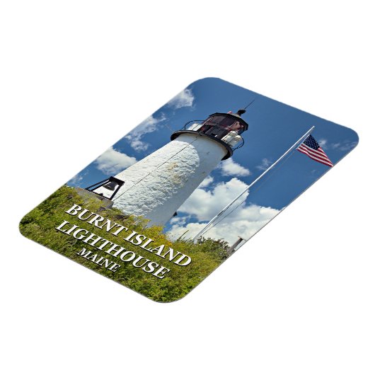 Burnt Island Lighthouse, Maine Photo Magnet Magneet (Linkerzijde)