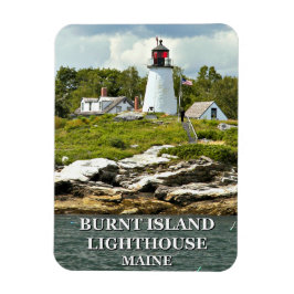 Burnt Island Lighthouse, Maine Photo Magnet Magneet