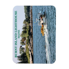 Burnt Island Lighthouse, Maine Photo Magnet Magneet