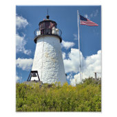 Burnt Island Lighthouse, Maine Photo Print Foto Afdruk (Voorkant)