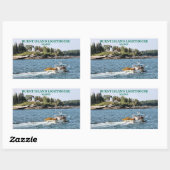 Burnt Island Lighthouse, Maine Stickers (Vel)