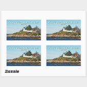 Burnt Island Lighthouse, Maine Stickers (Vel)