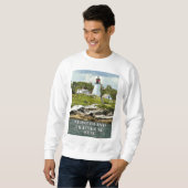 Burnt Island Lighthouse, Maine Sweatshirt (Voorkant volledig)