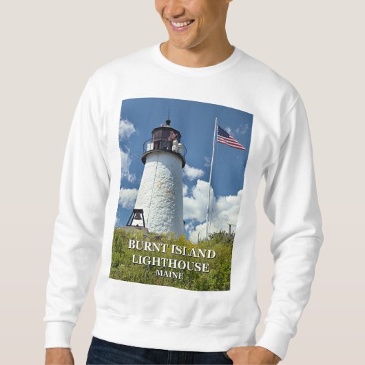 Burnt Island Lighthouse, Maine Sweatshirt (Voorkant)