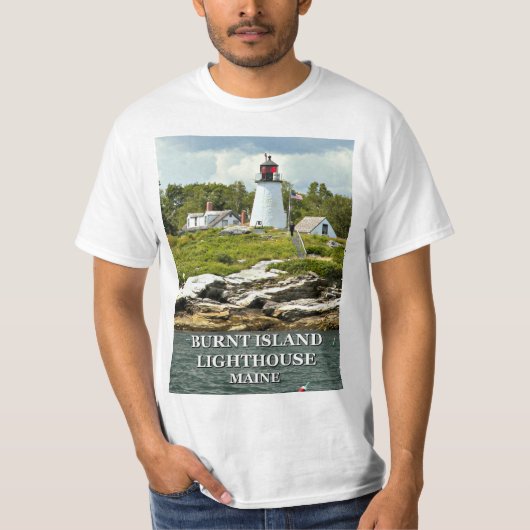 Burnt Island Lighthouse, Maine T-Shirt (Voorkant)