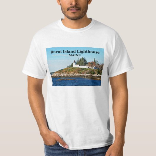 Burnt Island Lighthouse, Maine T-Shirt (Voorkant)