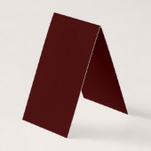 Burnt Maroon Folded Business Card 2x7 Custom Visitekaartje (Achterkant)