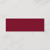 Burnt Maroon Mini 3.0"x1.0" Kaart Formaat Mini Visitekaartje (Achterkant)