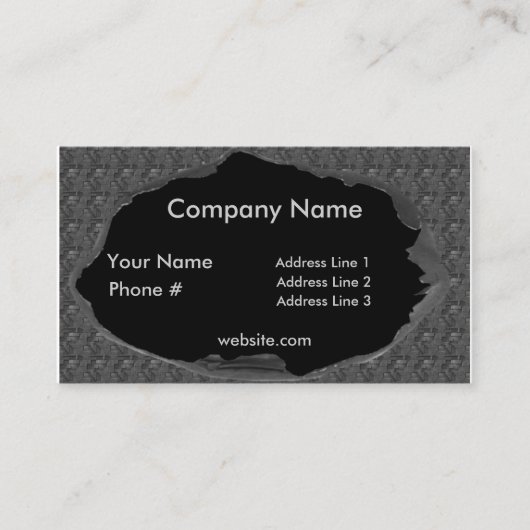 Burnt Metal Bord Business Profile Card Visitekaartje (Voorkant)