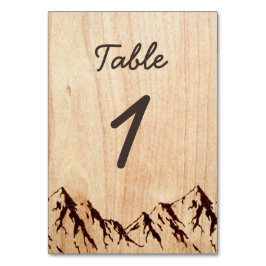 Burnt Mountain in Wood Rustieke Tafel Nummer Kaart