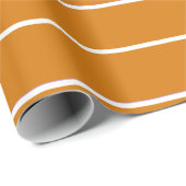Burnt Orange and White Stripe Wrapping Paper Cadeaupapier (Rol Hoek)