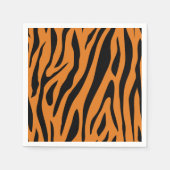 Burnt Orange& Black Tiger Stripes Animal Print Servet (Voorkant)