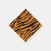 Burnt Orange& Black Tiger Stripes Animal Print Servet (Hoek)
