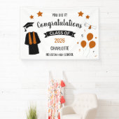 Burnt Orange Congratulations Graduation Spandoek (Insitu)