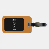 Burnt Orange design Luggage Tag Bagagelabel (Achterkant horizontaal)