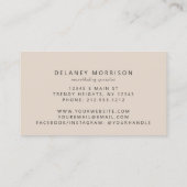 Burnt Orange Gold Agate Ivory Luxury Microblading Visitekaartje (Achterkant)