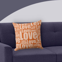 Burnt Orange Love Typography