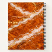 Burnt Orange Marble with White Swirls & Gold Veins Notitieboek (Achterkant)