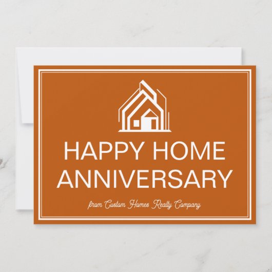 Burnt Orange Real Estate Business Custom Marketing Kaart (Voorkant)