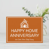 Burnt Orange Real Estate Business Custom Marketing Kaart (Staand voorkant)