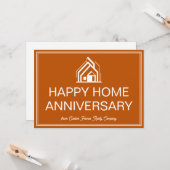 Burnt Orange Real Estate Business Custom Marketing Kaart (Voorkant / Achterkant in situ)