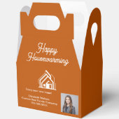 Burnt Orange Real Estate Company Agent Photo Bedankdoosjes (Open)