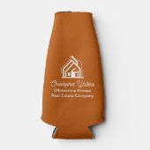 Burnt Orange Real Estate Company Custom Realtor Flesjeskoeler (Voorkant)