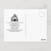 Burnt Orange Real Estate Company House Listing Briefkaart (Achterkant)
