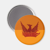 Burnt Orange SF Fog & Gold Flag Magnet (Voorkant / Achterkant)