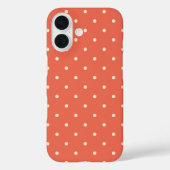 Burnt Orange Small White Spots Case-Mate iPhone Case (Achterkant)
