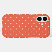 Burnt Orange Small White Spots Case-Mate iPhone Case (Achterkant (horizontaal))