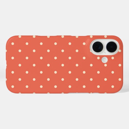 Burnt Orange Small White Spots Case-Mate iPhone Case (Achterkant (horizontaal))