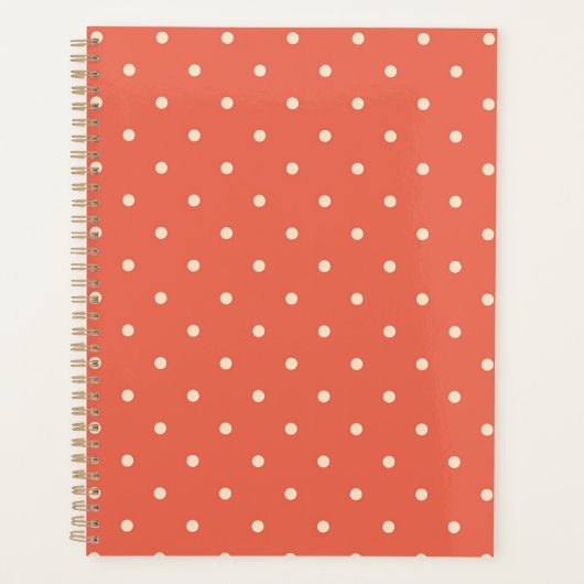 Burnt Orange Small White Spots Planner (Voorkant)