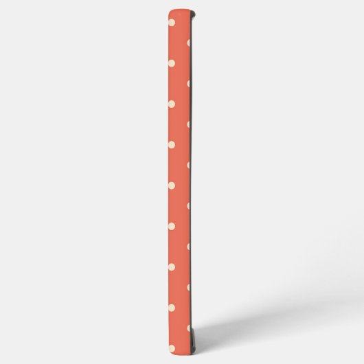 Burnt Orange Small White Spots Samsung Galaxy Hoesje (Linkerkant)