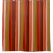 Burnt Orange Stripes Douchegordijn (Voorkant)