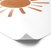 Burnt Orange Sun Boho Nursery Decor Poster (Hoek)