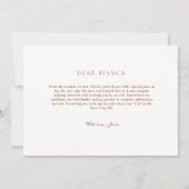 Burnt Orange Terracotta Bridesmaid Proposal Card Kaart (Achterkant)