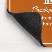 Burnt Orange Vastgoedmaatschappij Aangepaste Makel Muismat (Hoek)