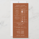 Burnt orange Wedding Infographic Program (Voorkant)
