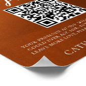 Burnt Oranje Boho Autumn Wedding Honeymoon Fonds Poster (Hoek)