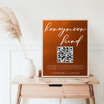 Burnt Oranje Boho Autumn Wedding Honeymoon Fonds Poster<br><div class="desc">Volg de herfsttrend van oortige tinten met ons verbrande sinaasappel tot bruine gradiënt huwelijkshuwelijkshuwelijkshuwelijksfonds poster. Eenvoudige witte typografie op een rustige achtergrond voor een minimalistische blik. Bohemische tinten doen denken aan terracotta clay en benadrukken uw elegante kalligrafie op deze trendy kleur en vervagen getextureerde welkomstsignalen.</div>