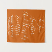 Burnt Oranje Boho Wedding Backdrop Ceremony Foto Wandkleed (Voorkant (horizontaal))