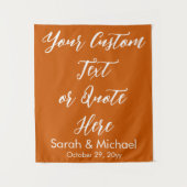 Burnt Oranje Boho Wedding Backdrop Ceremony Prop. Wandkleed (Voorkant)