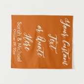 Burnt Oranje Boho Wedding Backdrop Ceremony Prop. Wandkleed (Voorkant (horizontaal))