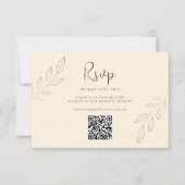 Burnt Oranje Boho Wedding RSVP QR Code (Voorkant)