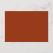 Burnt Oranje Burgundy Rustic QR Code Weddenschap RSVP Kaartje (Achterkant)