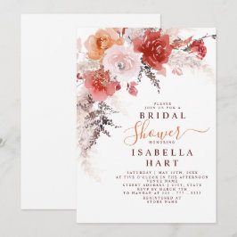 Burnt Oranje Burgundy Terracotta Vrijgezellenfeest Kaart