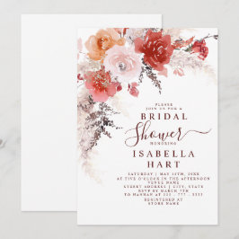 Burnt Oranje Burgundy Terracotta Vrijgezellenfeest Kaart